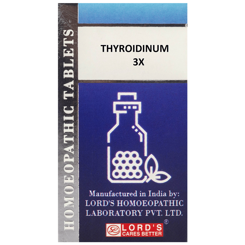 Lord's Thyroidinum Trituration Tablet 3X bottle of 25 gm Trituration Tablet