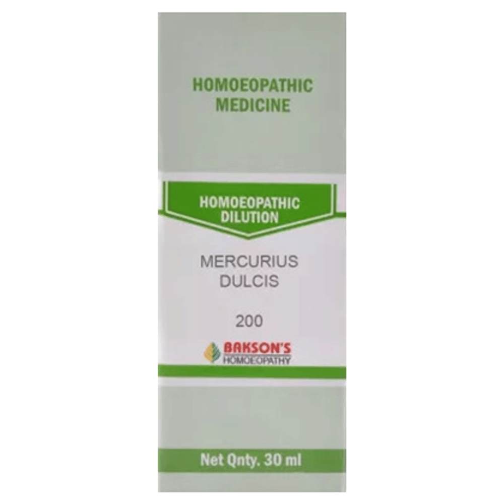 Bakson's Homeopathy Mercurius Dulcis Dilution 200 bottle of 30 ml Dilution