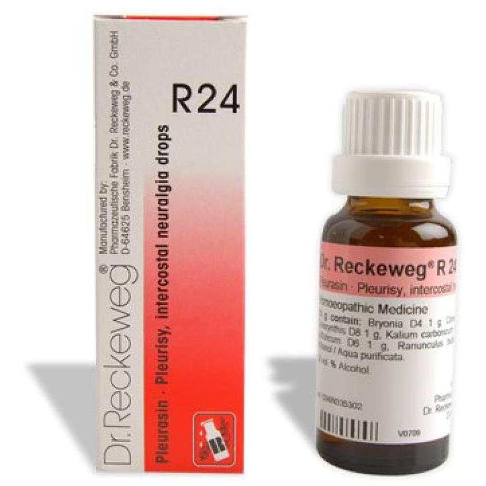 Dr. Reckeweg R24 Pleurisy And Intercostal Neuralgia Drop bottle of 22 ml Drop Dr. Reckeweg R24 Pleurisy And Intercostal Neuralgia Drop bottle of 22 ml Drop