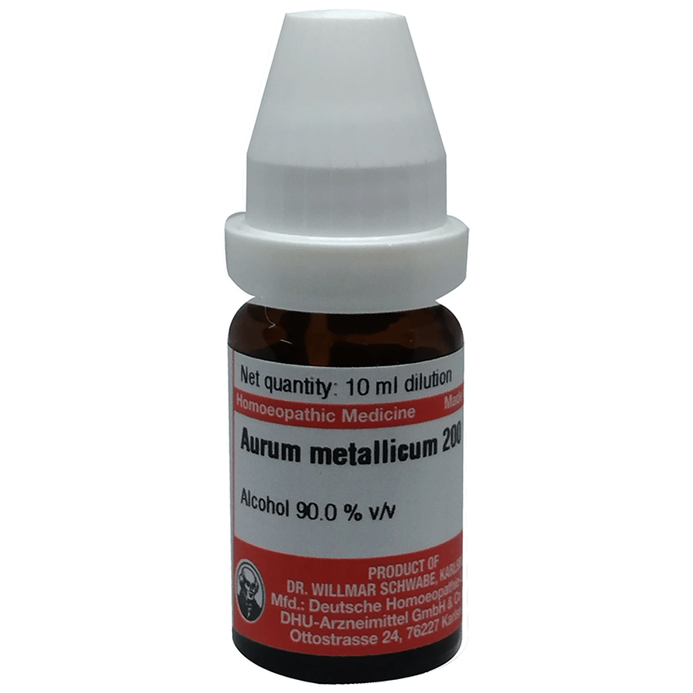 Dr Willmar Schwabe Germany Aurum Metallicum Dilution 200 bottle of 10 ml Dilution