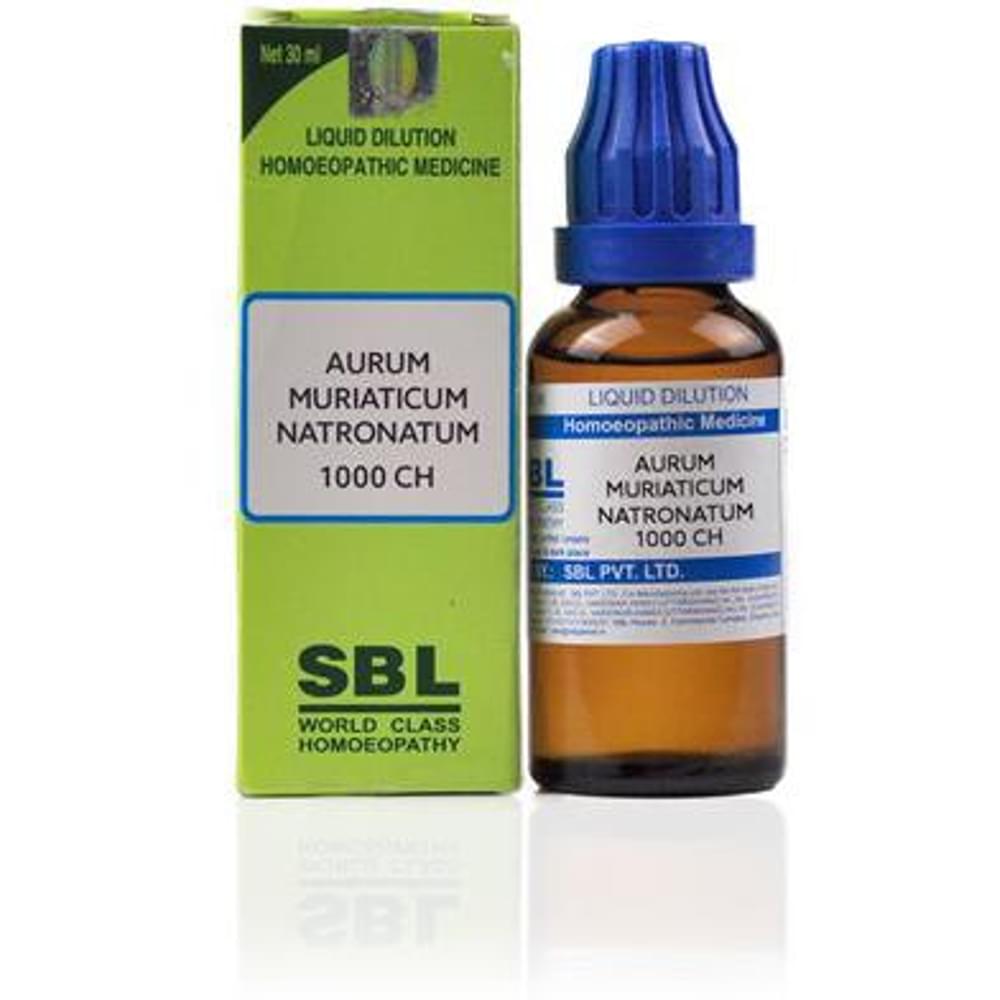 SBL Aurum Muriaticum Natronatum Dilution 1000 CH bottle of 30 ml Dilution SBL Aurum Muriaticum Natronatum Dilution 1000 CH bottle of 30 ml Dilution