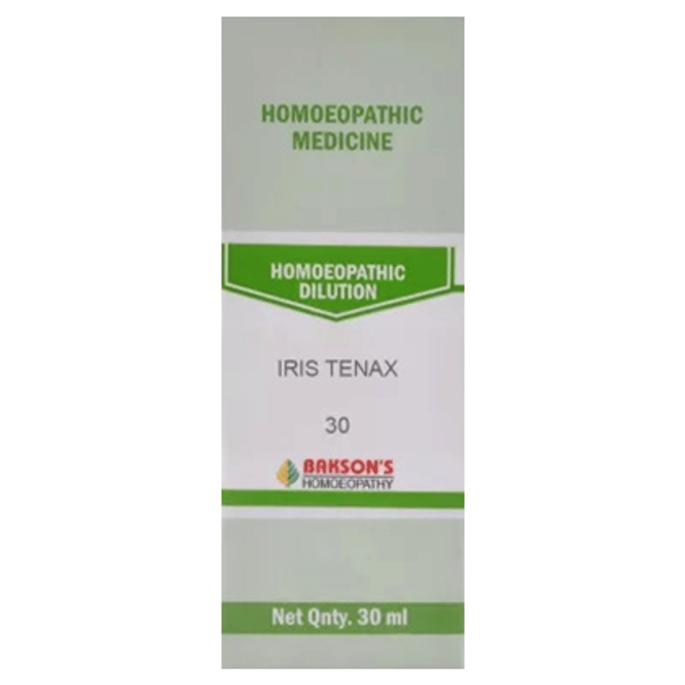 Bakson's Homeopathy Iris Tenax Dilution 30 bottle of 30 ml Dilution