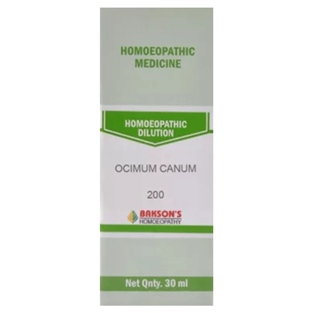 Bakson's Homeopathy Ocimum Canum Dilution 200 bottle of 30 ml Dilution