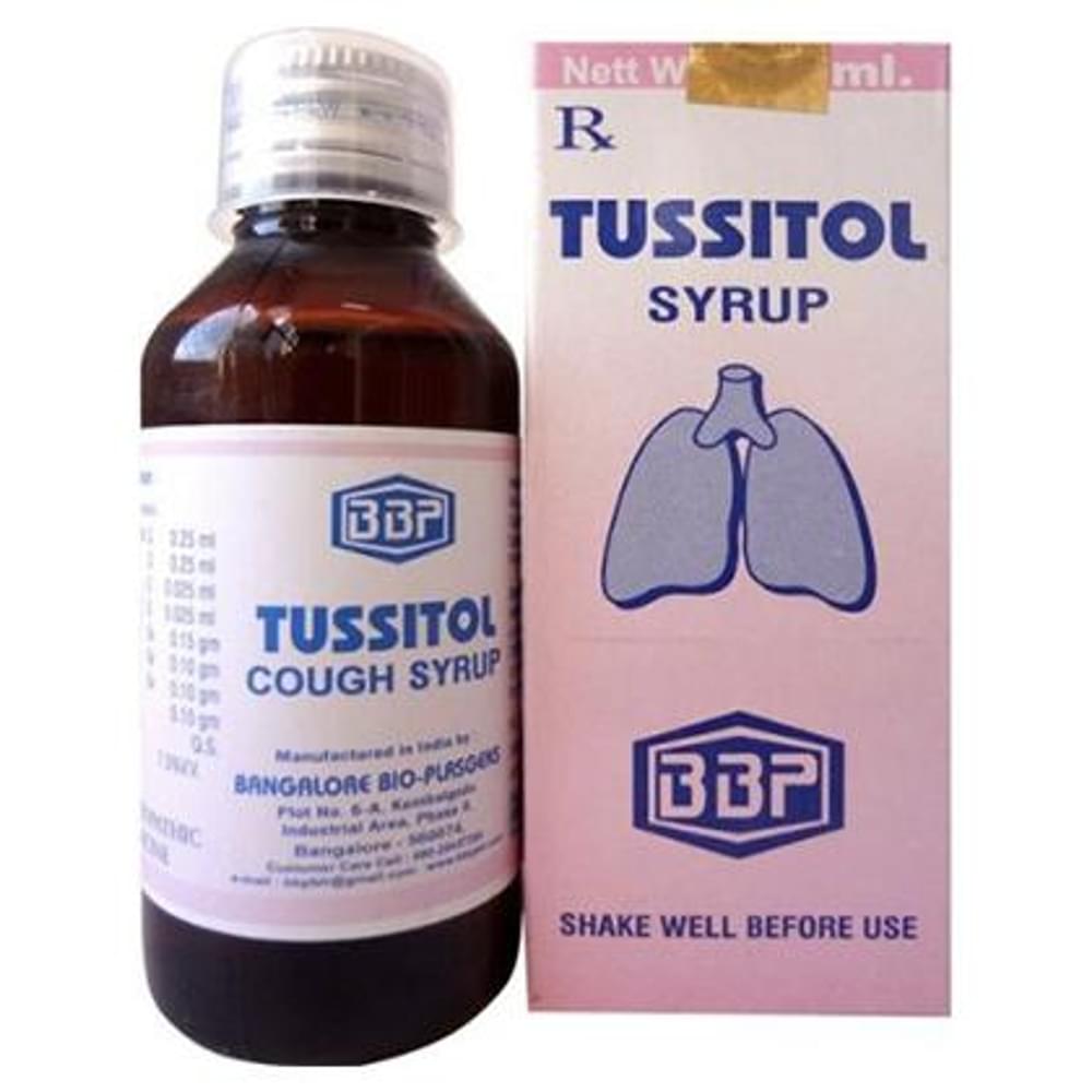 Bangalore Bio-Plasgens Tussitol Cough Syrup bottle of 100 ml Syrup