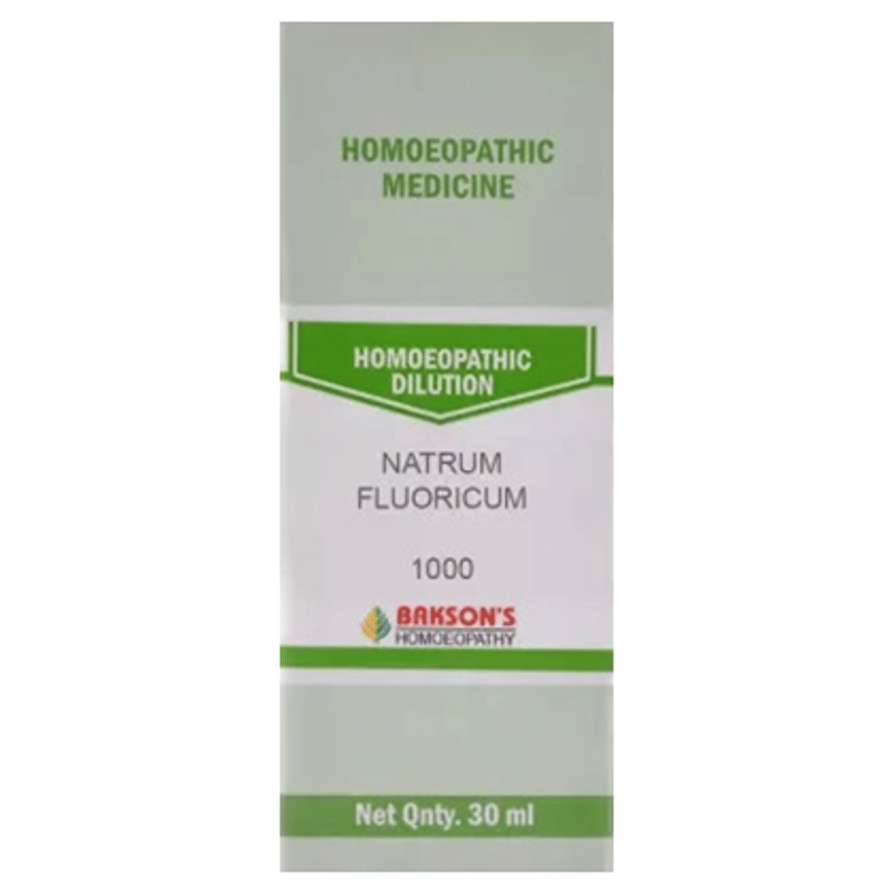 Bakson's Homeopathy Natrum Fluoricum Dilution 1000 CH bottle of 30 ml Dilution