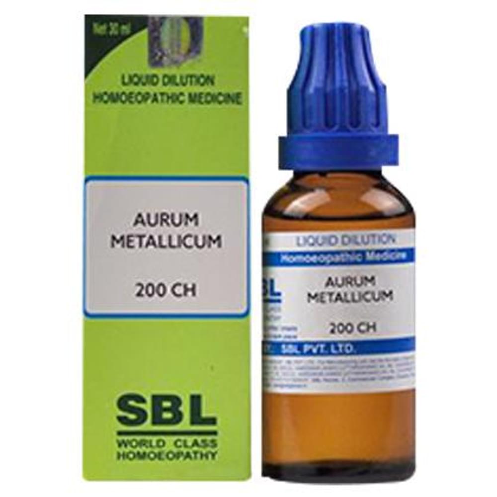 SBL Aurum Metallicum Dilution 200 CH bottle of 30 ml Dilution