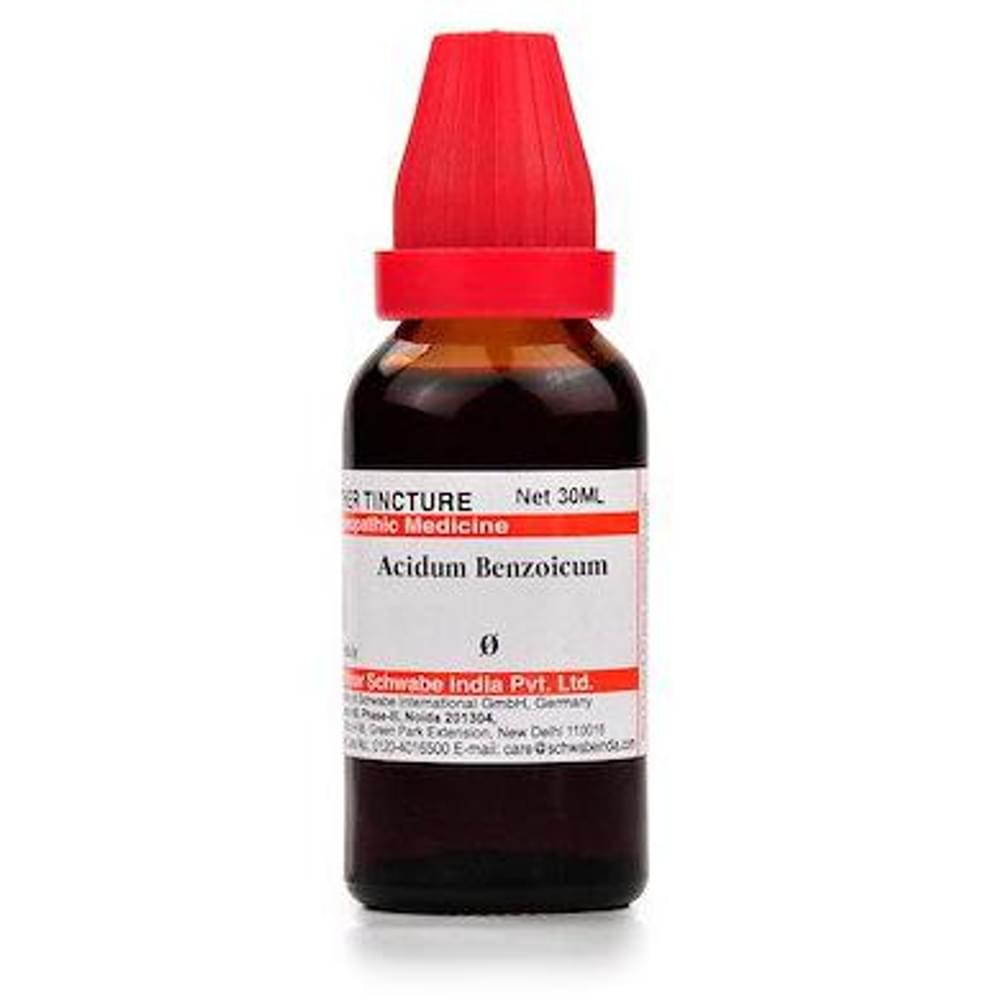 Dr Willmar Schwabe India Acidum Benzoicum Mother Tincture Q bottle of 30 ml Mother Tincture Dr Willmar Schwabe India Acidum Benzoicum Mother Tincture Q bottle of 30 ml Mother Tincture
