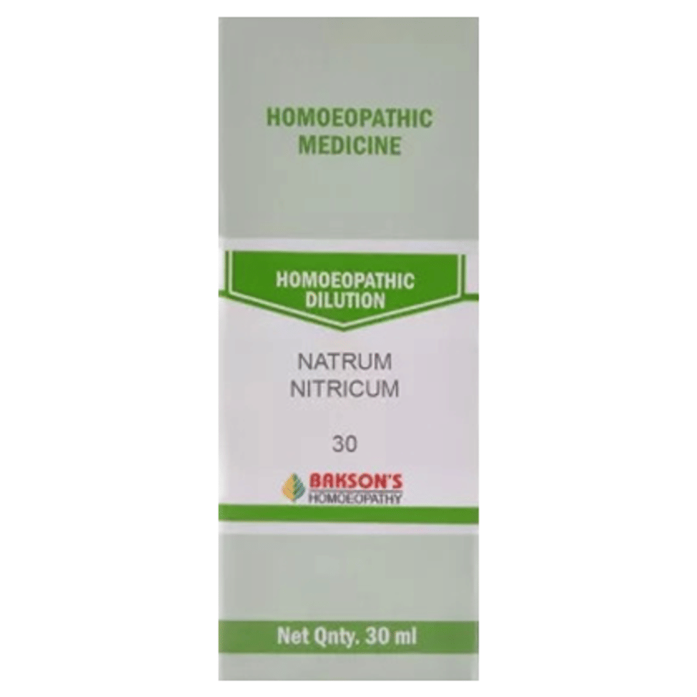 Bakson's Homeopathy Natrum Nitricum Dilution 30 bottle of 30 ml Dilution