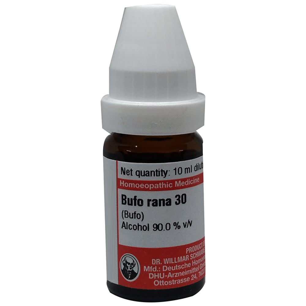 Dr Willmar Schwabe Germany Bufo Rana Dilution 30 bottle of 10 ml Dilution