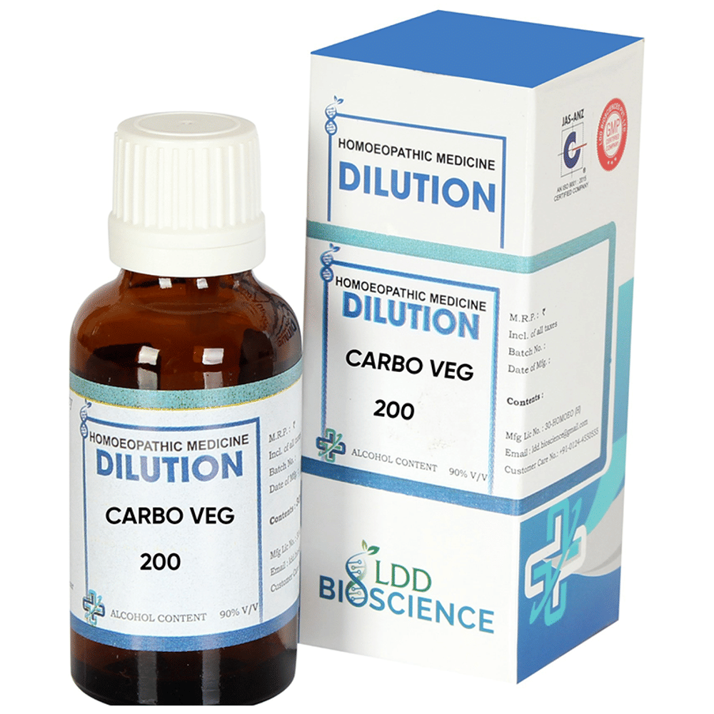 LDD Bioscience Carbo Veg Dilution 200 bottle of 30 ml Dilution