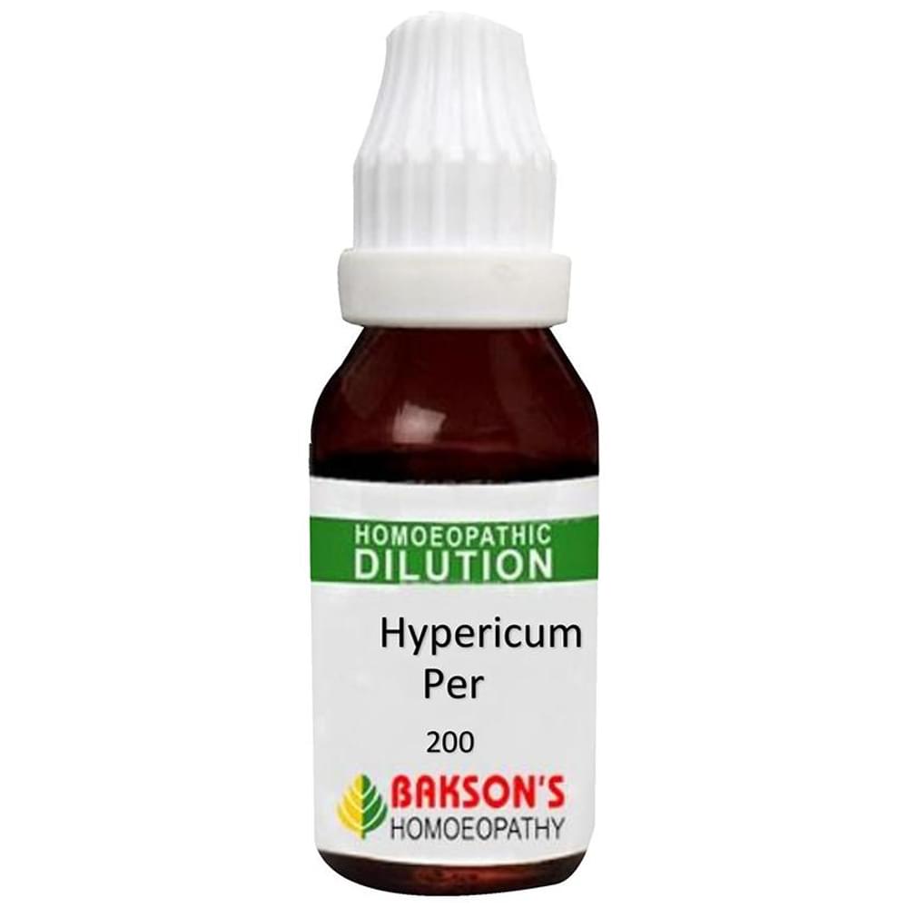 Bakson's Homeopathy Hypericum Per Dilution 200 CH bottle of 30 ml Dilution