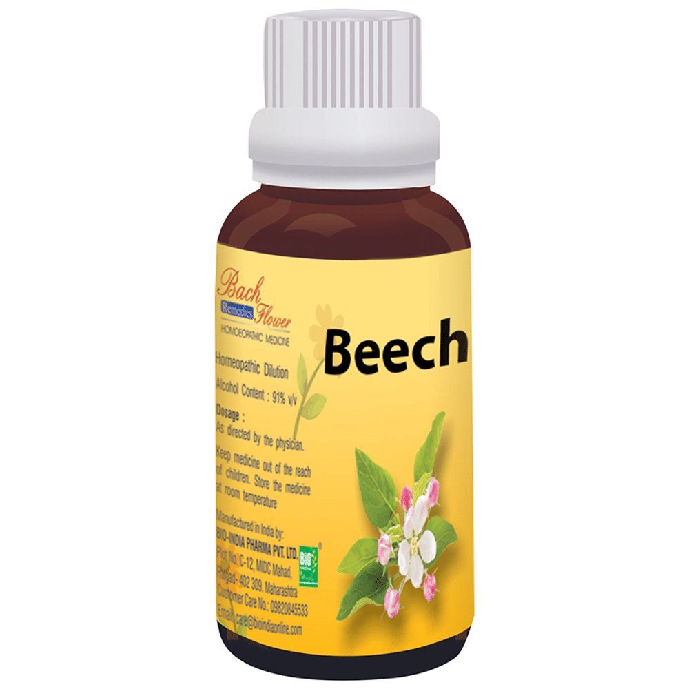 Bio India Bach Flower Beech bottle of 100 ml Dilution