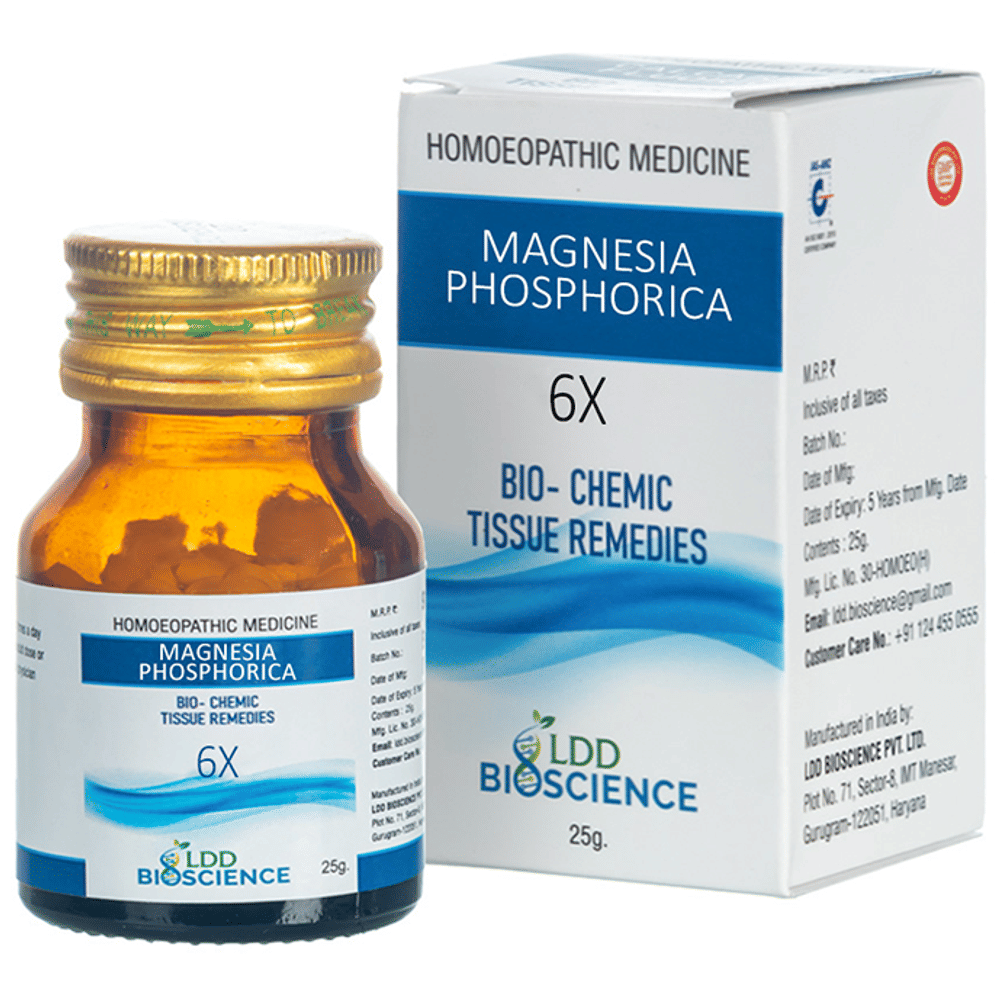 LDD Bioscience Magnesia Phosphorica Biochemic Tablet 6X bottle of 25 gm Biochemic Tablet