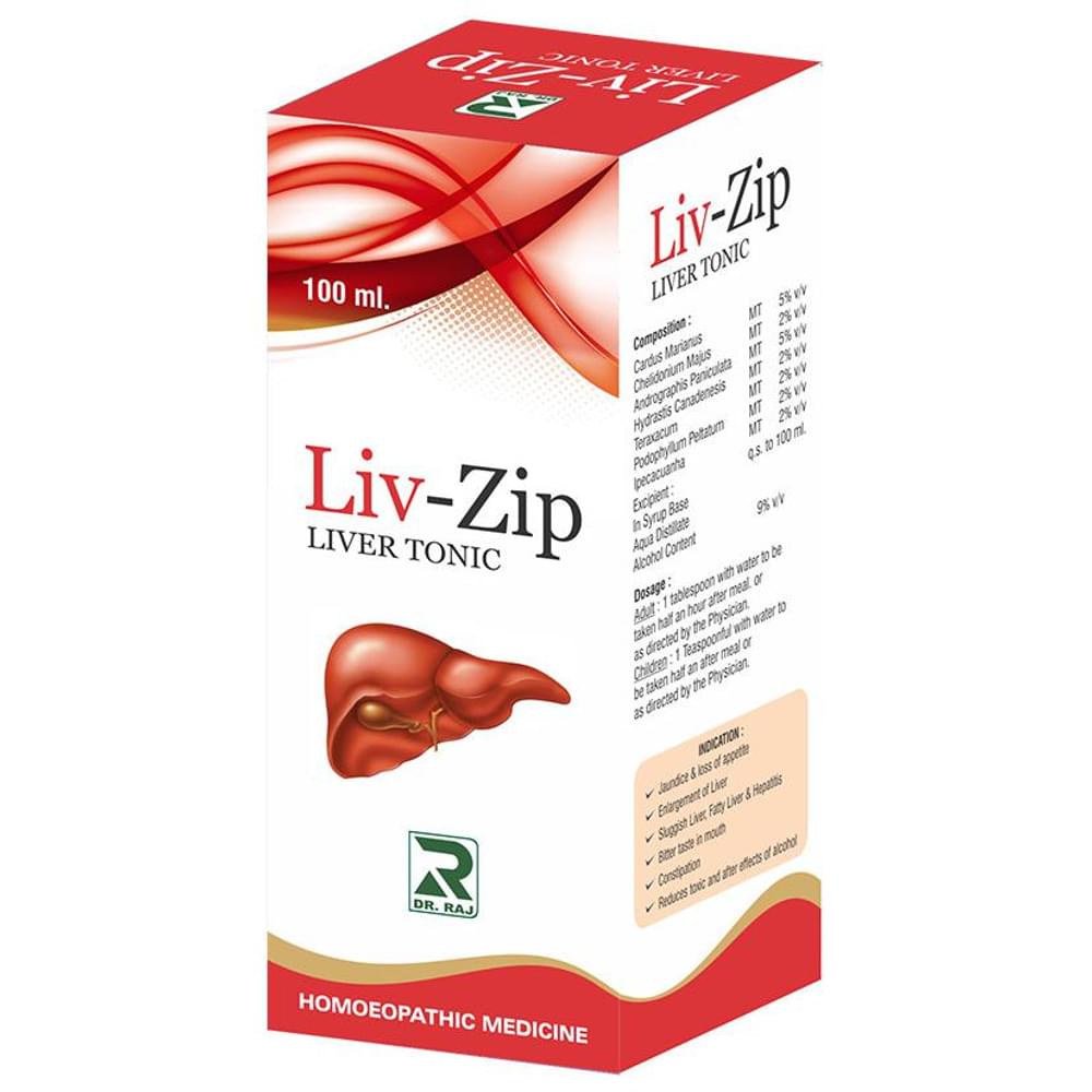 Dr. Raj Liv-Zip Liver Tonic bottle of 100 ml Tonic Dr. Raj Liv-Zip Liver Tonic bottle of 100 ml Tonic