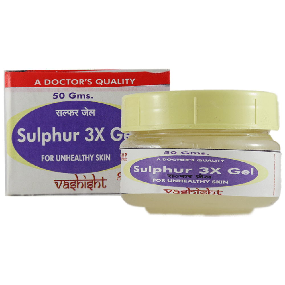 Vashisht Sulphur 3X Gel jar of 50 gm Gel