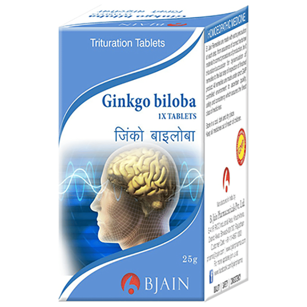 Bjain Ginkgo Biloba Trituration Tablet 1X bottle of 25 gm Trituration Tablet