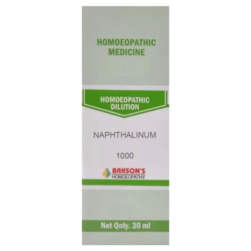 Bakson's Homeopathy Naphthalinum Dilution 1000 CH bottle of 30 ml Dilution