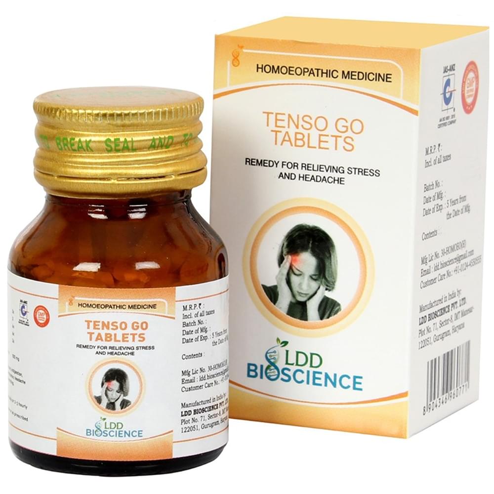 LDD Bioscience Tenso Go Tablet bottle of 25 gm Tablet