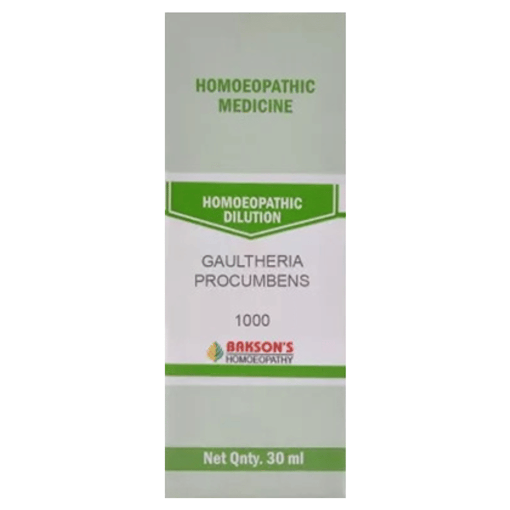 Bakson's Homeopathy Gaultheria Procumbens Dilution 1000 CH bottle of 30 ml Dilution