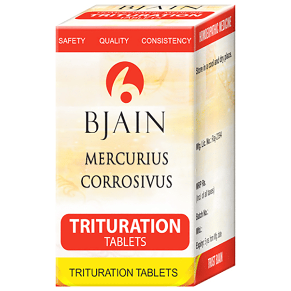 Bjain Mercurius Corrosivus Trituration Tablet 3X bottle of 450 gm Trituration Tablet