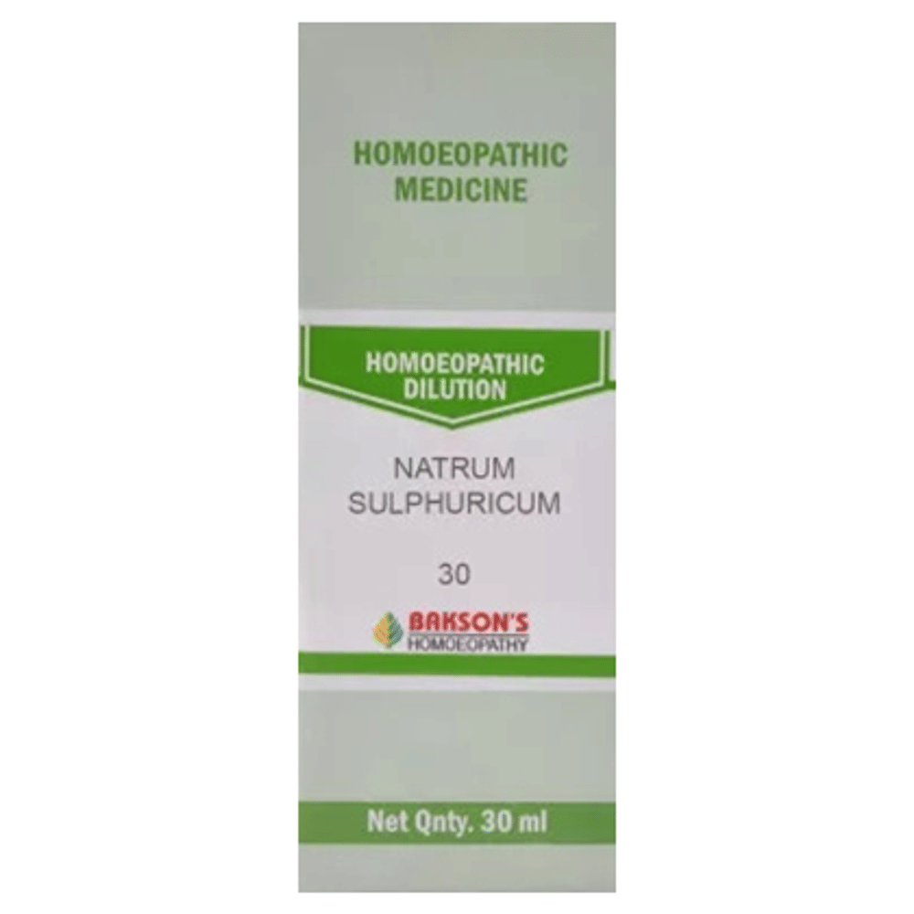 Bakson's Homeopathy Natrum Sulphuricum Dilution 30 bottle of 30 ml Dilution Bakson's Homeopathy Natrum Sulphuricum Dilution 30 bottle of 30 ml Dilution