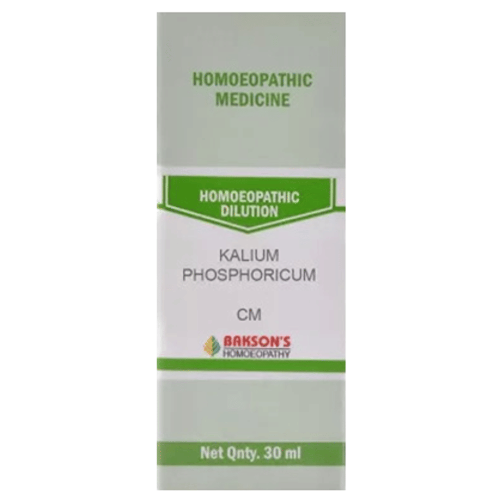 Bakson's Homeopathy Kalium Phosphoricum Dilution CM bottle of 30 ml Dilution