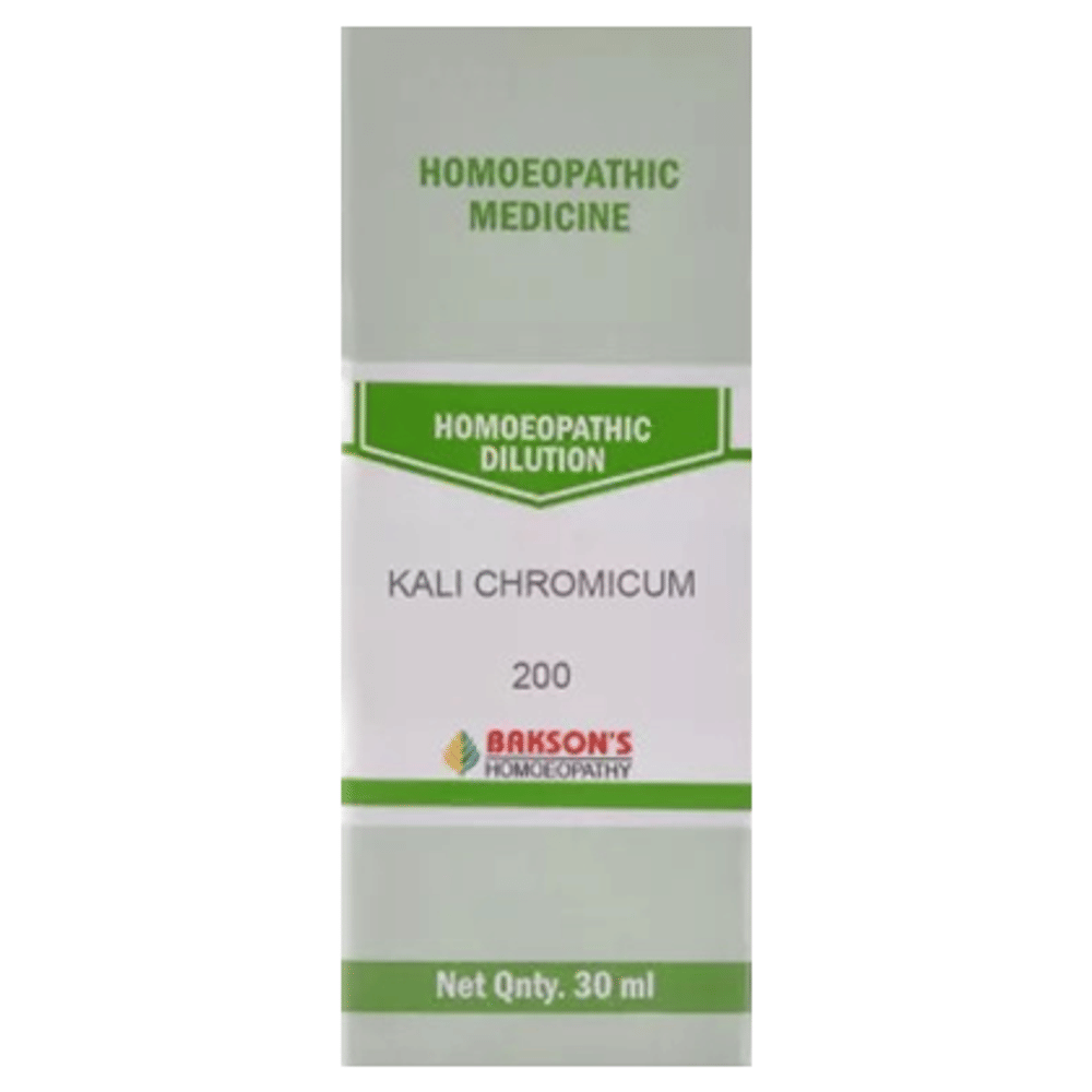 Bakson's Homeopathy Kali Chromicum Dilution 200 bottle of 30 ml Dilution