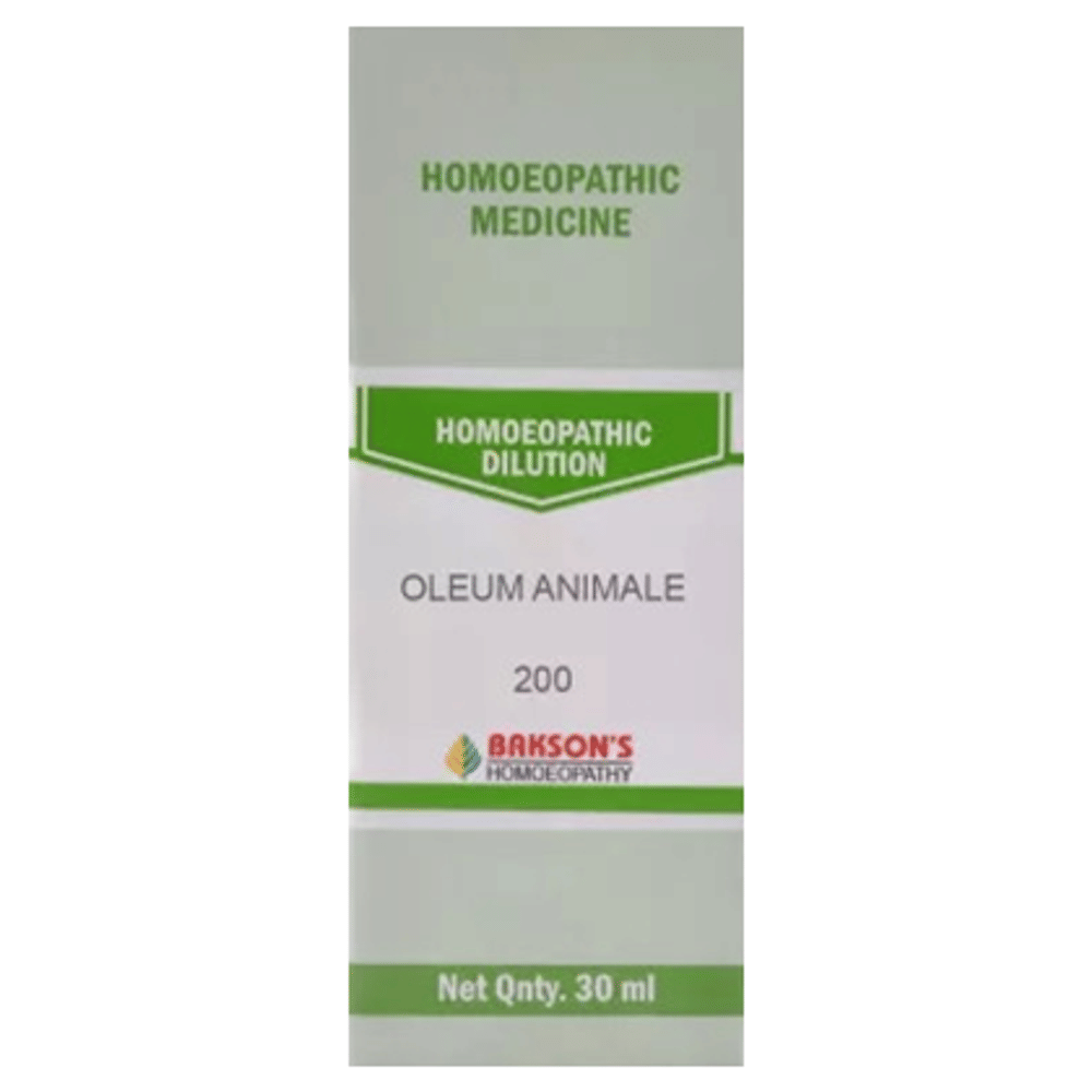 Bakson's Homeopathy Oleum Animale Dilution 200 bottle of 30 ml Dilution