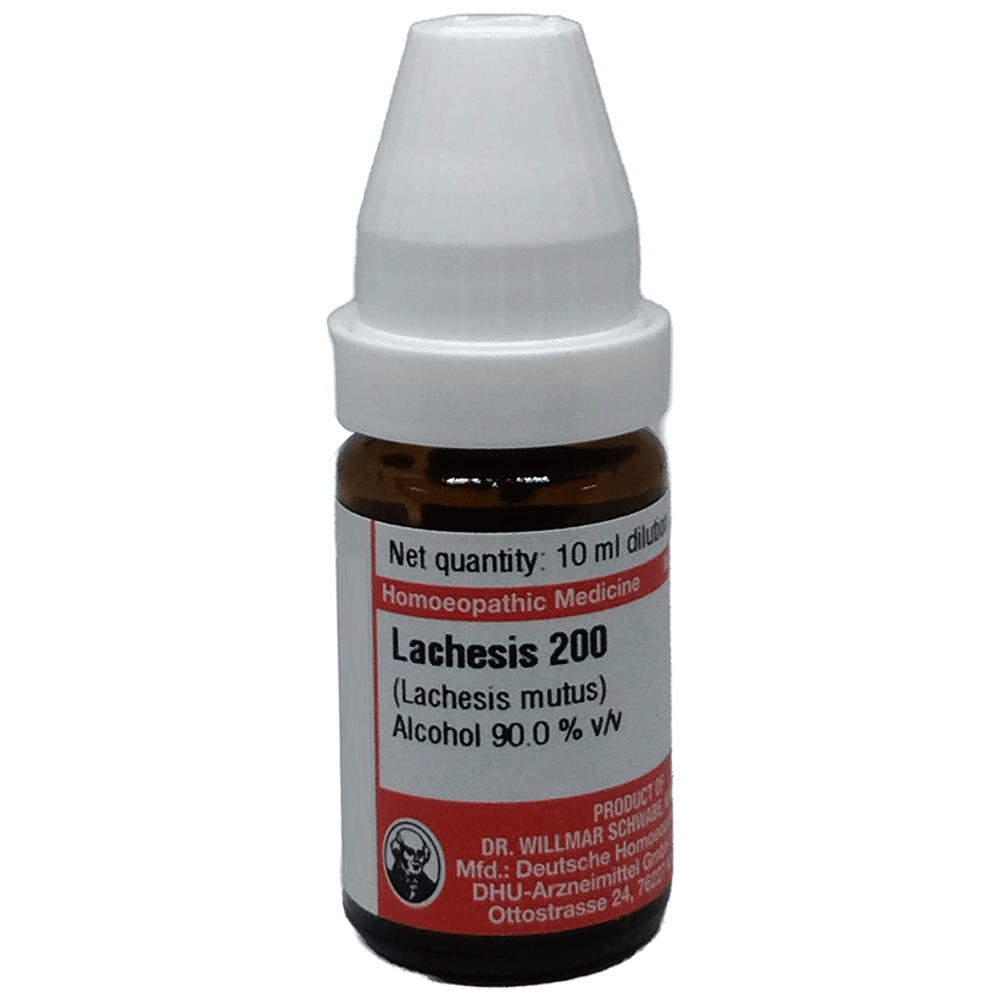 Dr Willmar Schwabe Germany Lachesis Mutus Dilution 200 bottle of 10 ml Dilution
