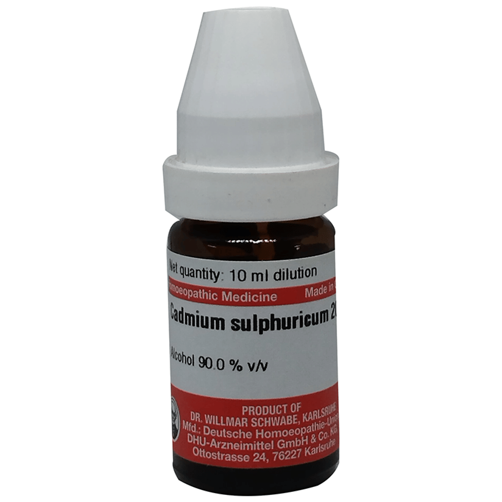 Dr Willmar Schwabe Germany Cadmium Sulphuricum Dilution 200 bottle of 10 ml Dilution