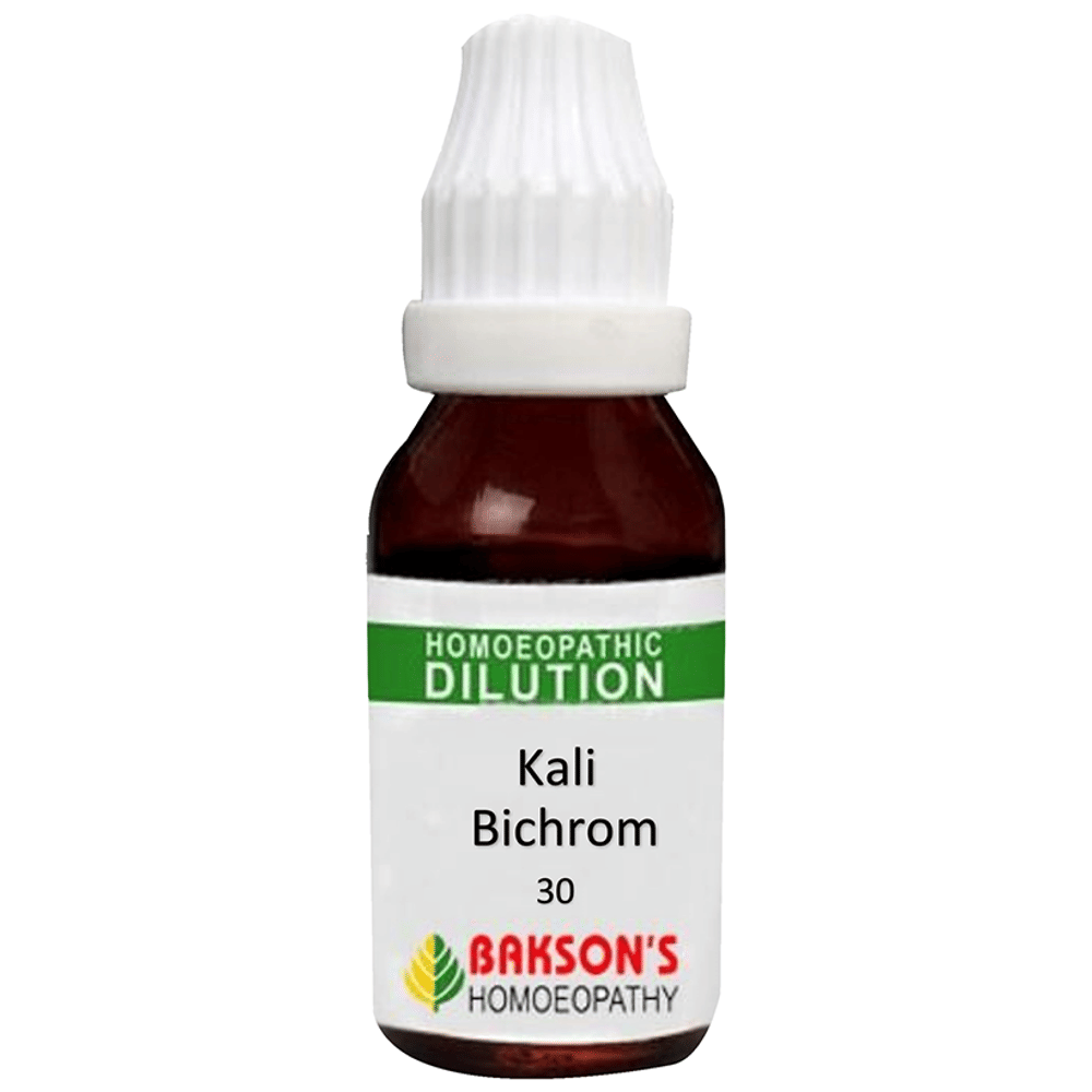 Bakson's Homeopathy Kali Bichrom Dilution 30 CH bottle of 30 ml Dilution