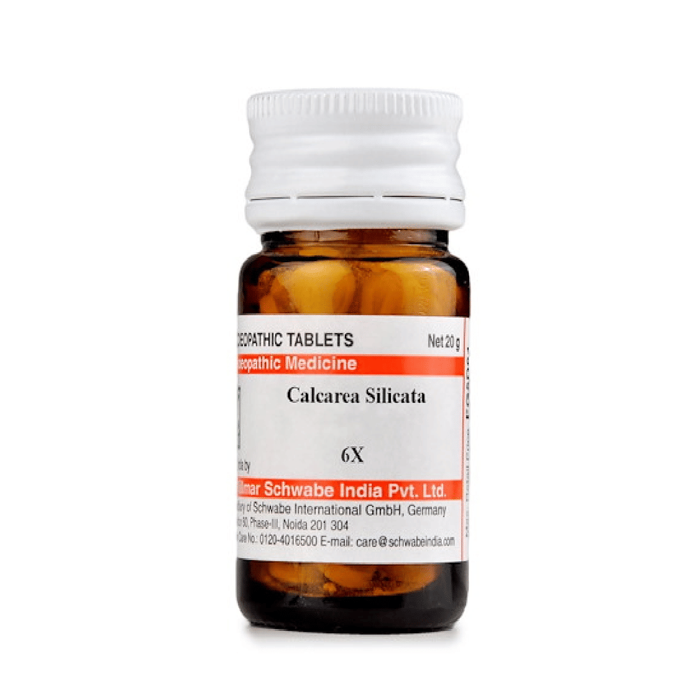 Dr Willmar Schwabe India Calcarea Silicata Trituration Tablet 6X bottle of 20 gm Trituration Tablet