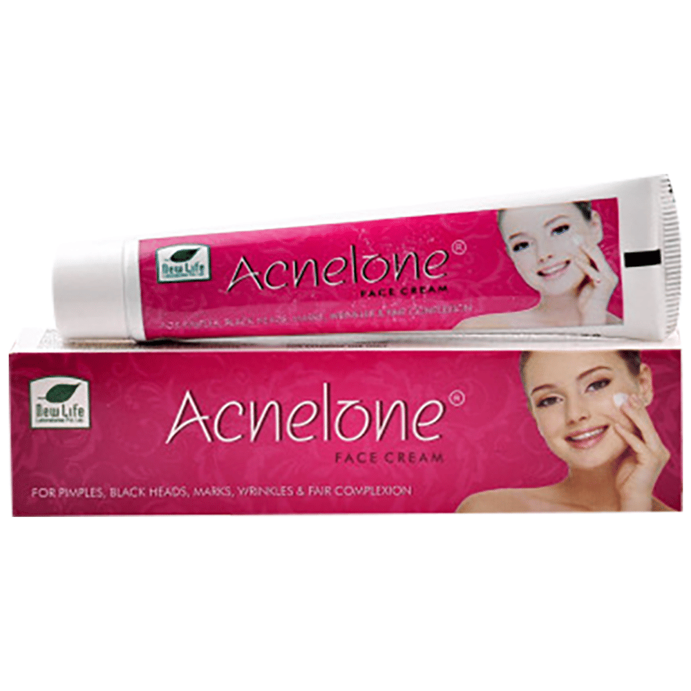 New Life Acnelone Face Cream tube of 25 gm Cream New Life Acnelone Face Cream tube of 25 gm Cream
