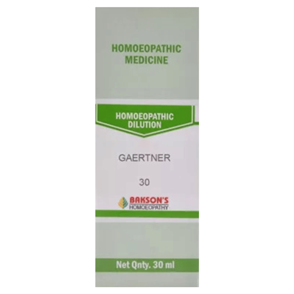 Bakson's Homeopathy Gaertner Dilution 30 bottle of 30 ml Dilution