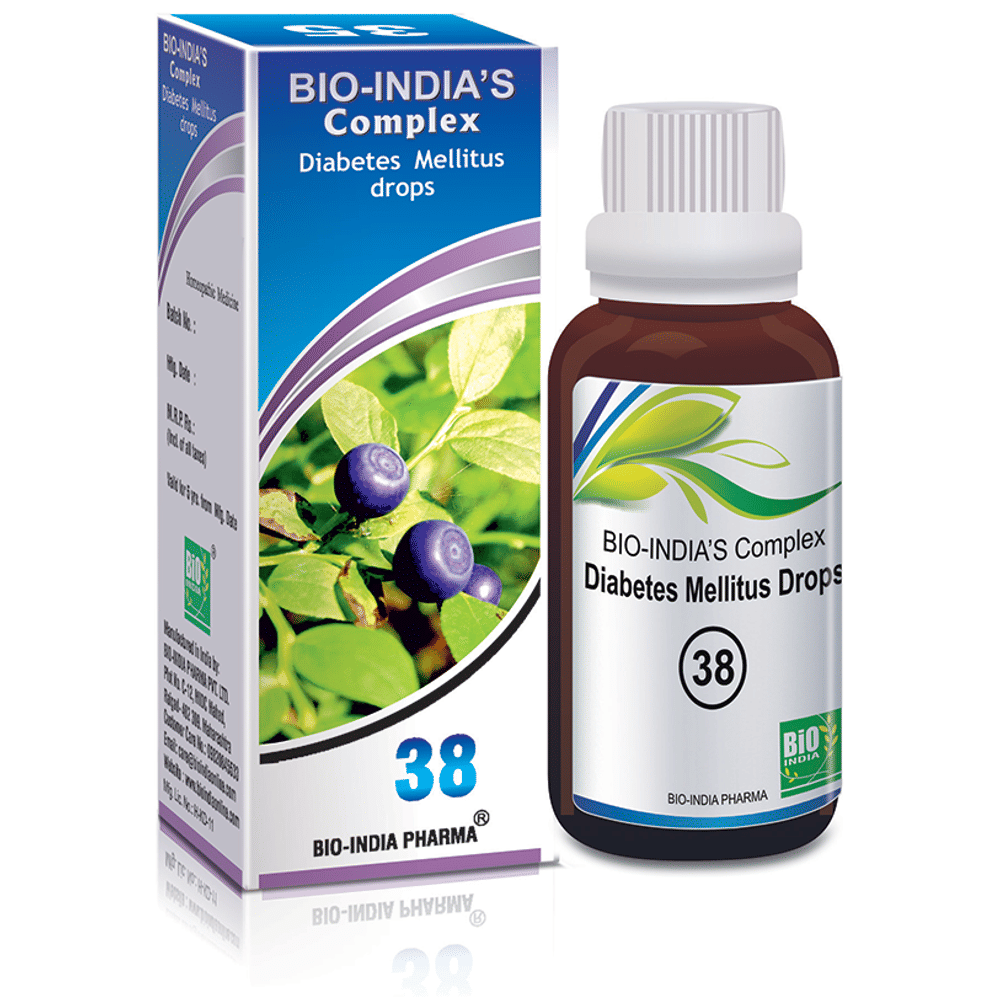 Bio India Complex 38 Diabetes Mellitus Drop bottle of 30 ml Drop