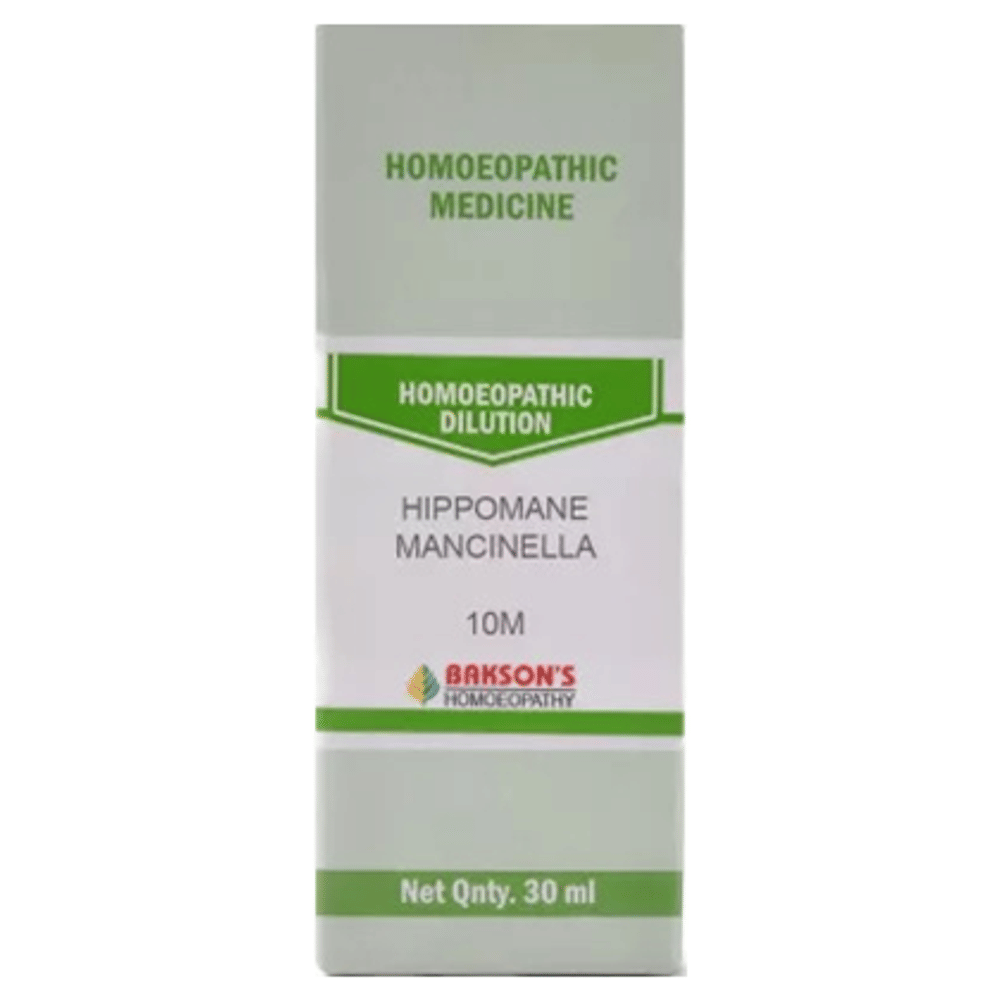 Bakson's Homeopathy Hippomane Mancinella Dilution 10M bottle of 30 ml Dilution