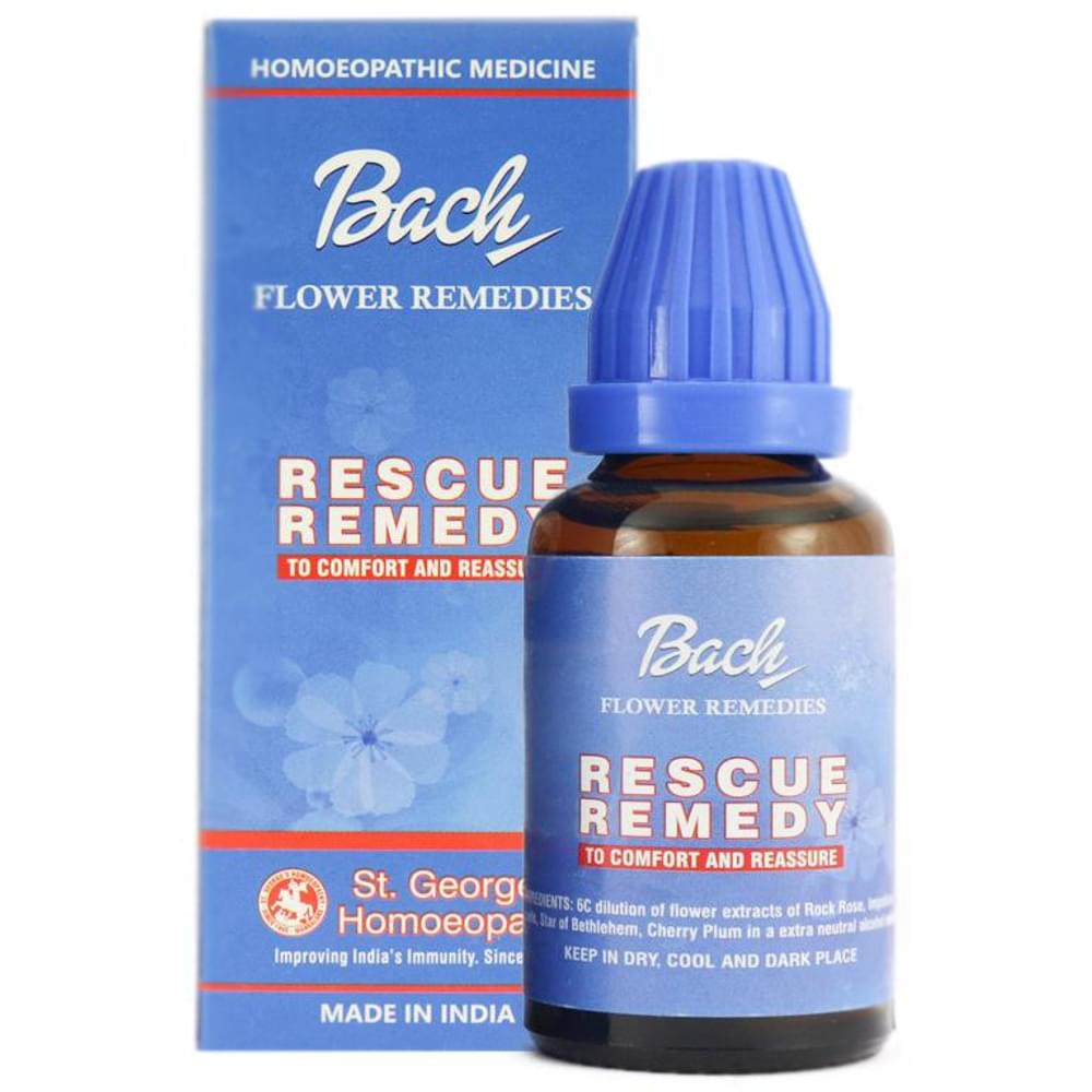 St. George‚Äôs Bach Flower Rescue Remedy bottle of 30 ml Dilution