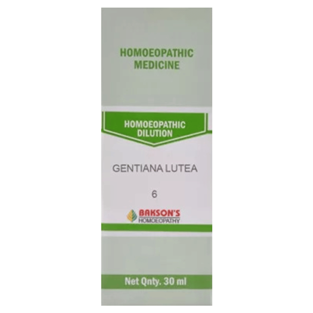 Bakson's Homeopathy Gentiana Lutea Dilution 6 CH bottle of 30 ml Dilution
