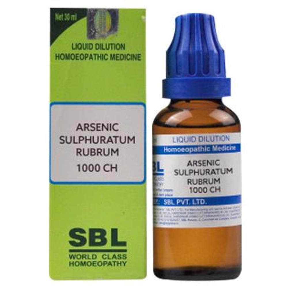 SBL Arsenic Sulphuratum Rubrum Dilution 1000 CH bottle of 30 ml Dilution