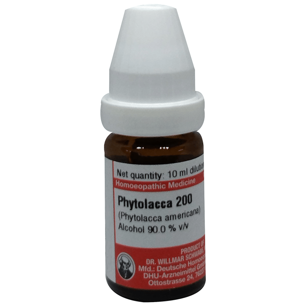 Dr Willmar Schwabe Germany Phytolacca Dilution 200 CH bottle of 10 ml Dilution