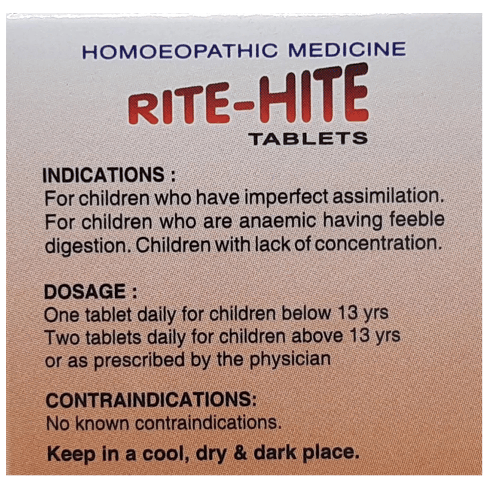 SBL Rite-Hite Tablet bottle of 25 gm Tablet