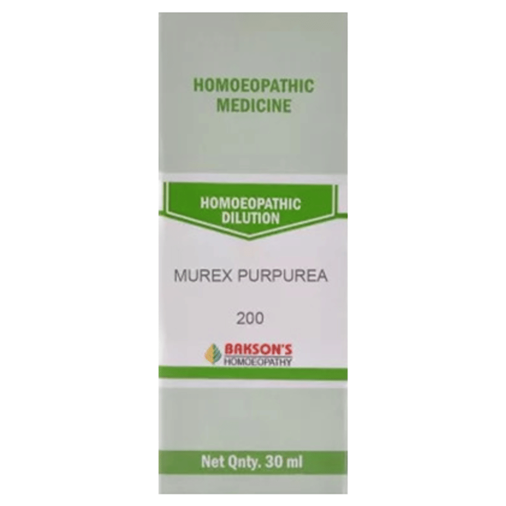 Bakson's Homeopathy Murex Purpurea Dilution 200 bottle of 30 ml Dilution