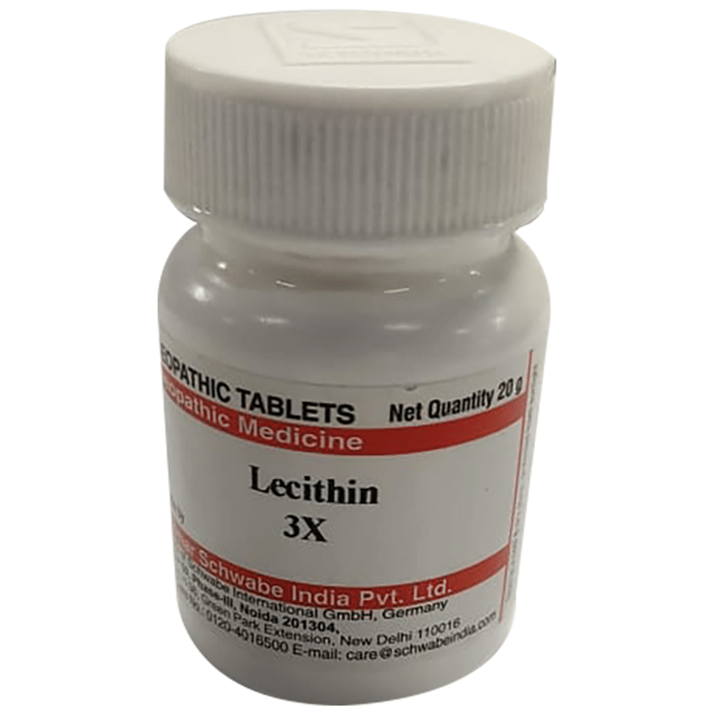 Dr Willmar Schwabe India Lecithin Trituration Tablet 3X bottle of 20 gm Trituration Tablet