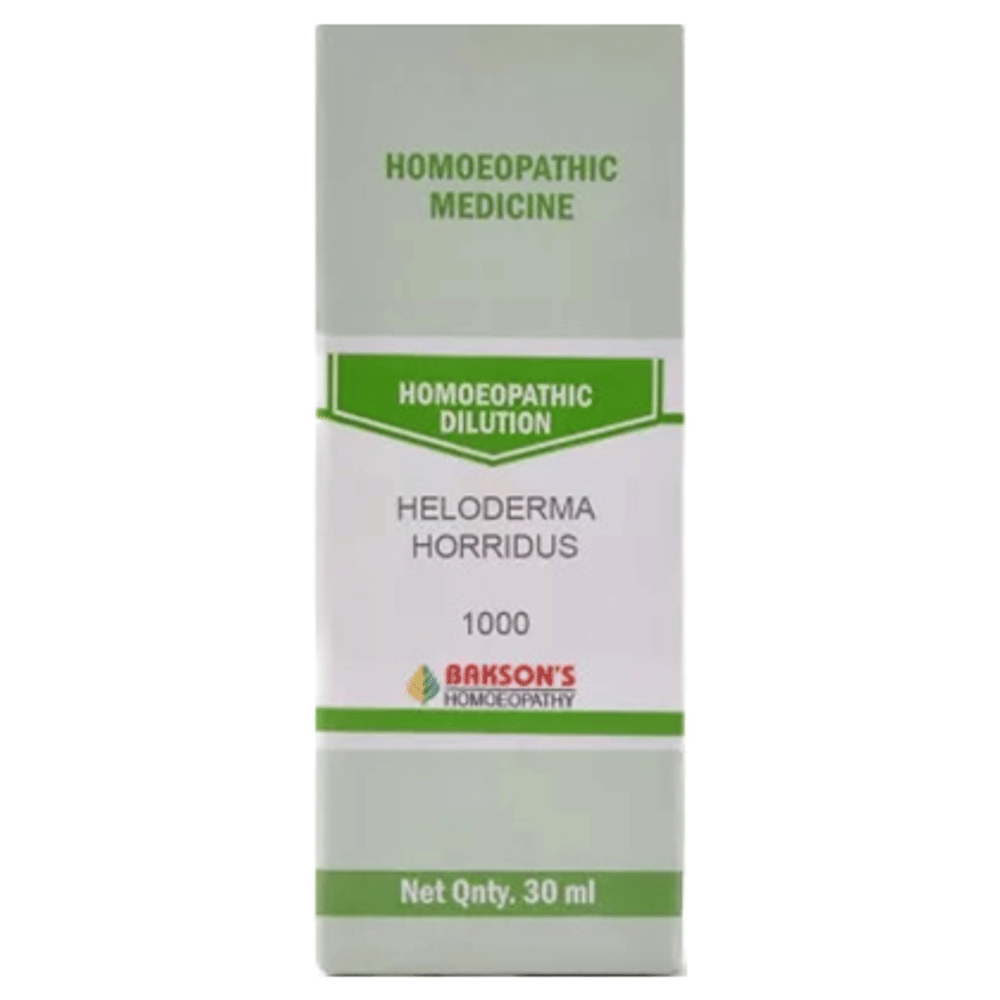 Bakson's Homeopathy Heloderma Horridus Dilution 1000 CH bottle of 30 ml Dilution