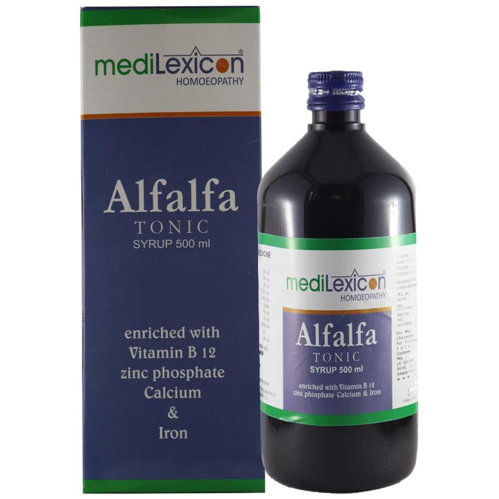 Medilexicon Alfalfa Tonic Syrup bottle of 500 ml Syrup