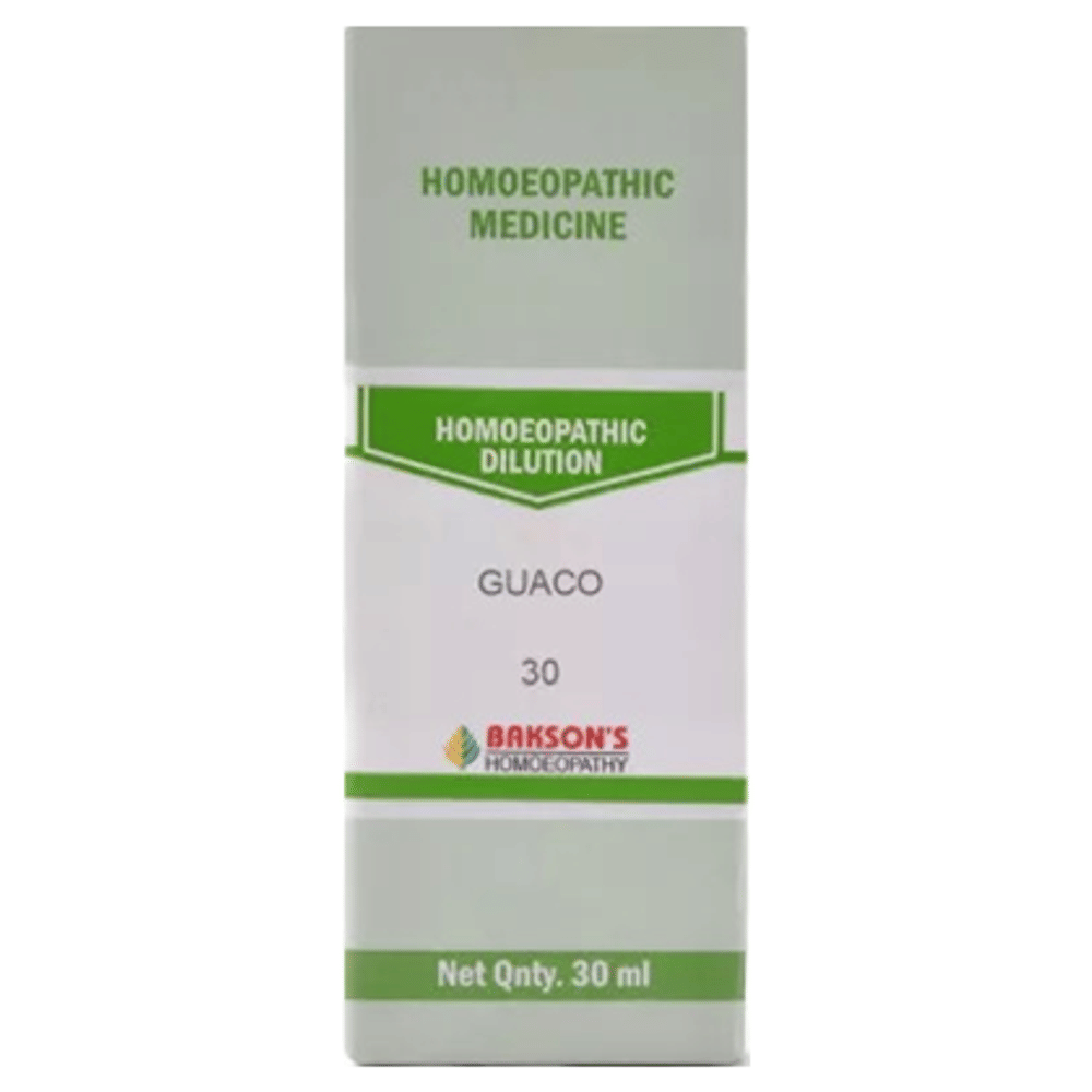 Bakson's Homeopathy Dilution Guaco 30 bottle of 30 ml Dilution