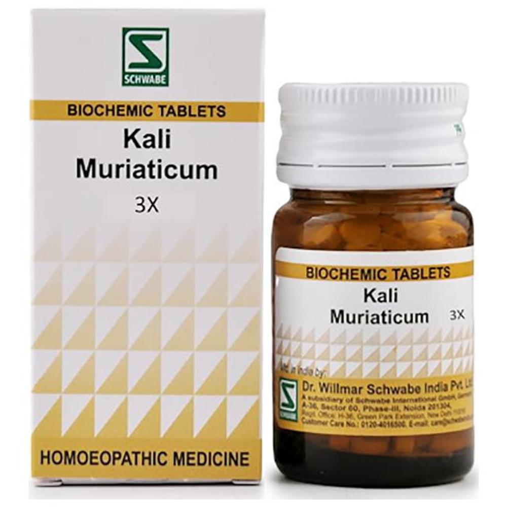 Dr Willmar Schwabe India Kali Muriaticum Biochemic Tablet 3X bottle of 20 gm Biochemic Tablet