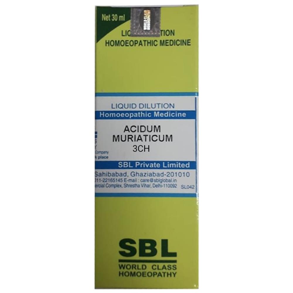 SBL Acidum Muriaticum Dilution 3 CH bottle of 30 ml Dilution SBL Acidum Muriaticum Dilution 3 CH bottle of 30 ml Dilution