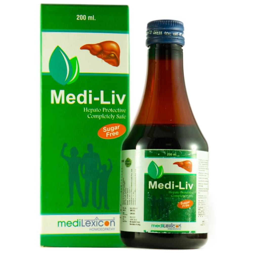 Medilexicon Medi-Liv Hepato Protective Sugar Free Syrup bottle of 200 ml Syrup Medilexicon Medi-Liv Hepato Protective Sugar Free Syrup bottle of 200 ml Syrup