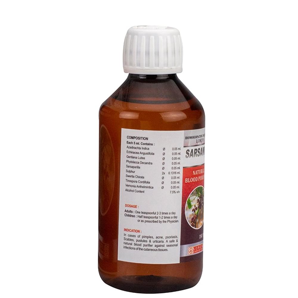 Lord's Sarsamed Blood Purifier bottle of 450 ml Syrup Lord's Sarsamed Blood Purifier bottle of 450 ml Syrup